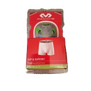 McDavid Boxer Brief with FlexCup Youth Large‎ Age 7-12 Waist 24-26 9140 NEW